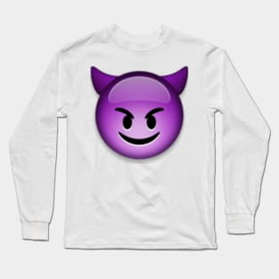 smiling face with horns Long Sleeve T-Shirt